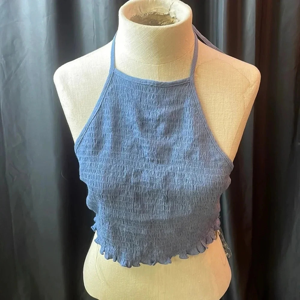 Blue PAC Sun Halter Top M
